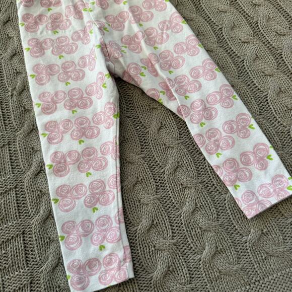 Little Hip Squeaks Pink Rose Leggings ~ 9/12M - Picture 6 of 8